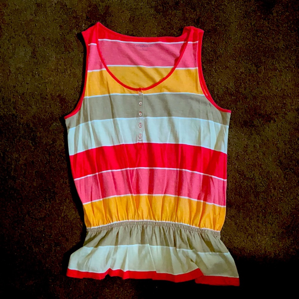Croft & Barrow Multi color sleeveless top.